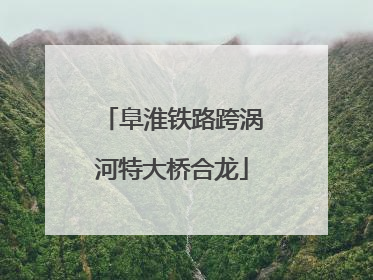 阜淮铁路跨涡河特大桥合龙