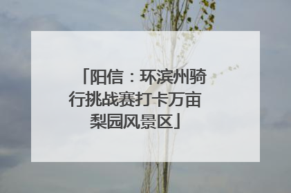 阳信：环滨州骑行挑战赛打卡万亩梨园风景区