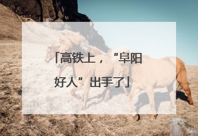 高铁上，“阜阳好人”出手了