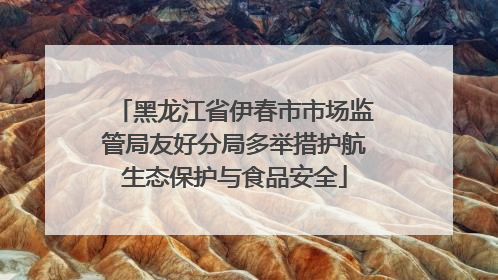 黑龙江省伊春市市场监管局友好分局多举措护航生态保护与食品安全