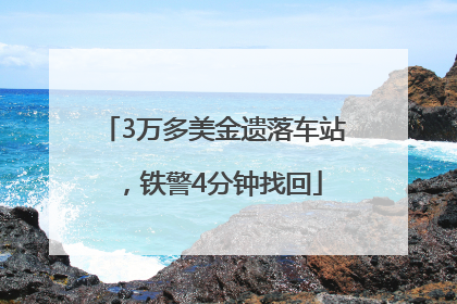 3万多美金遗落车站，铁警4分钟找回