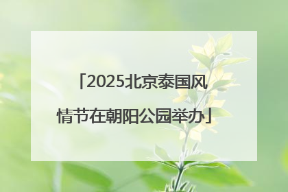 2025北京泰国风情节在朝阳公园举办